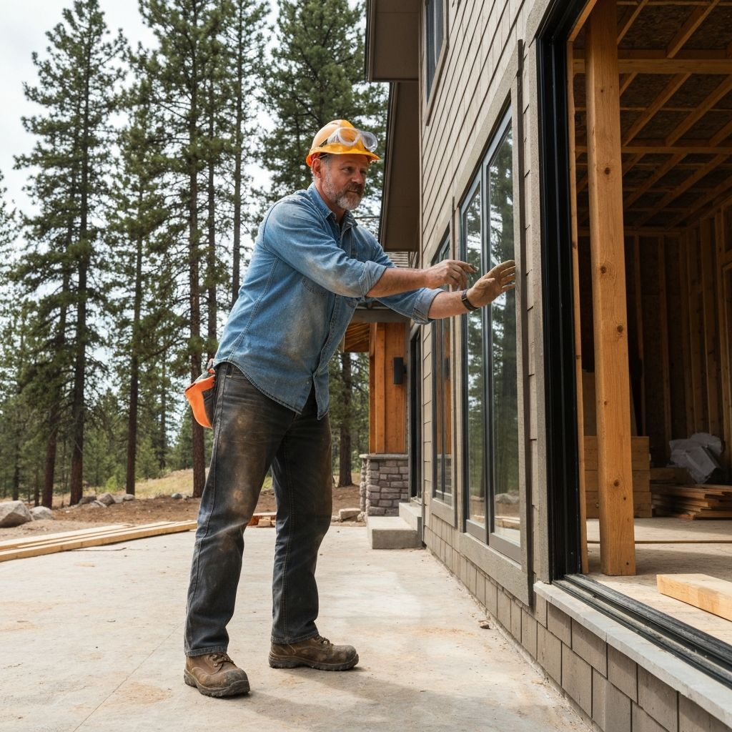 ZCR LLC team at work on a Northern Idaho custom home